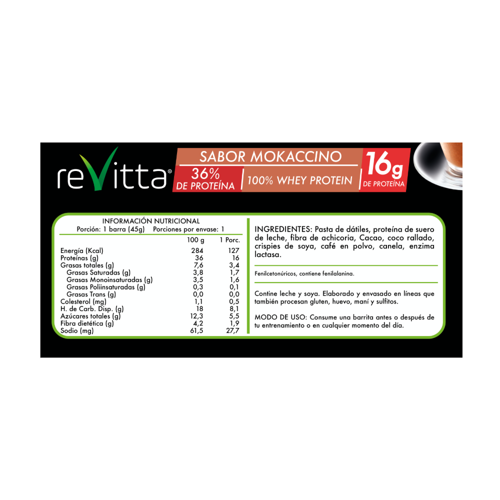 Tabla nutricional mokaccino