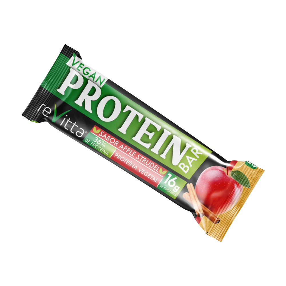 barra de proteina de manzana y canela