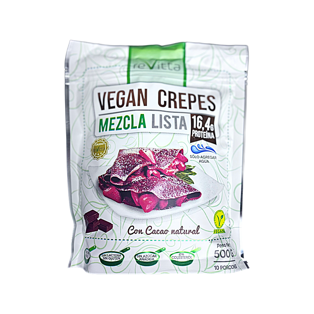 Proteína Vegan Crepes Proteicos Mezcla Lista 500 grs