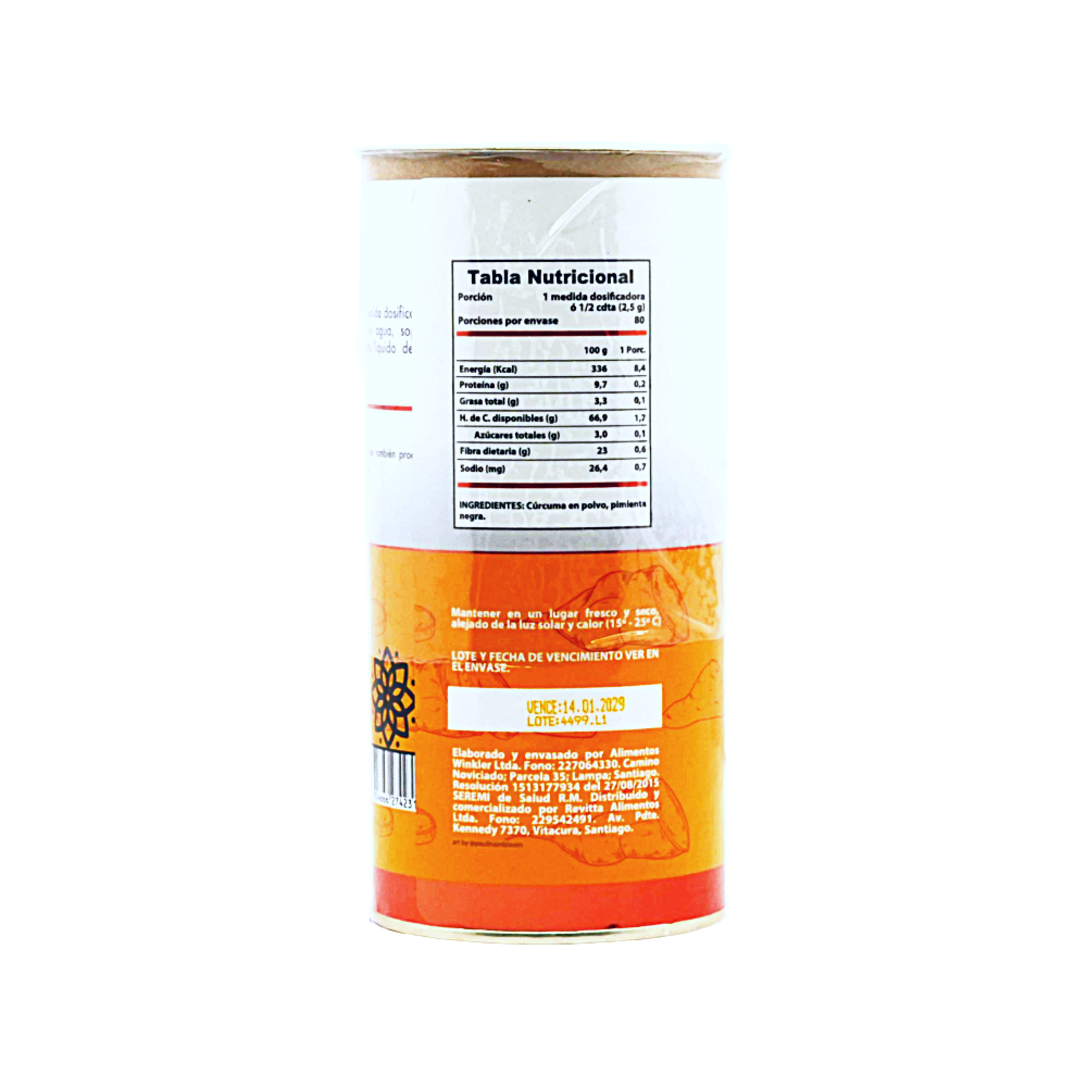 Cúrcuma Activada + Pimienta Negra 200 grs