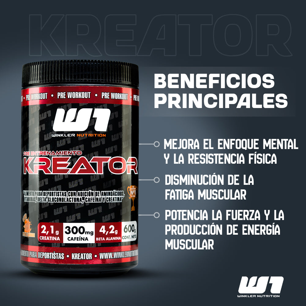 Pre Entreno Kreator 600 g – 30 servicios
