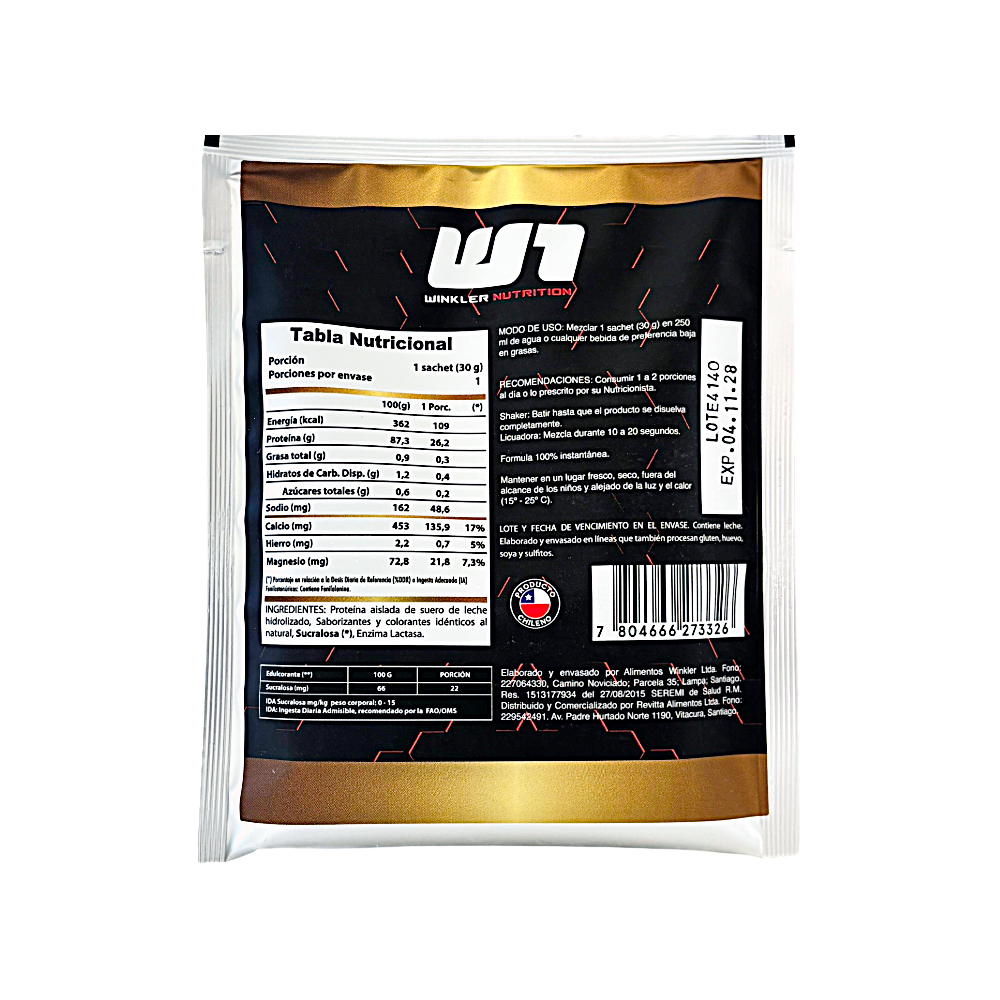 Sachet de Proteína Hidrolizada Iso Win 30 grs