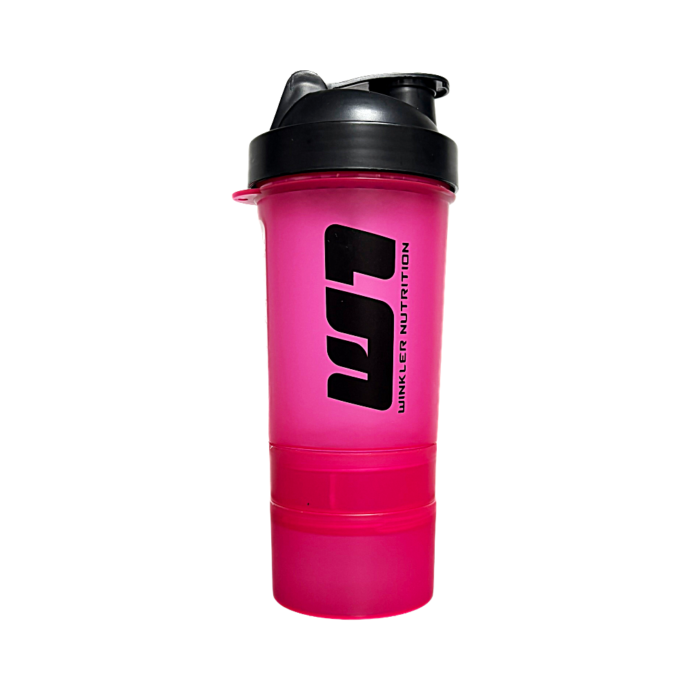 Shaker + Pastillero + Compartimiento Rosado 500 ml