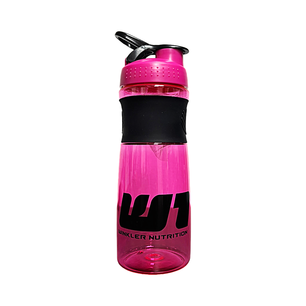 Shaker con goma + Bolilla anti-grumos Rosado 700 ml