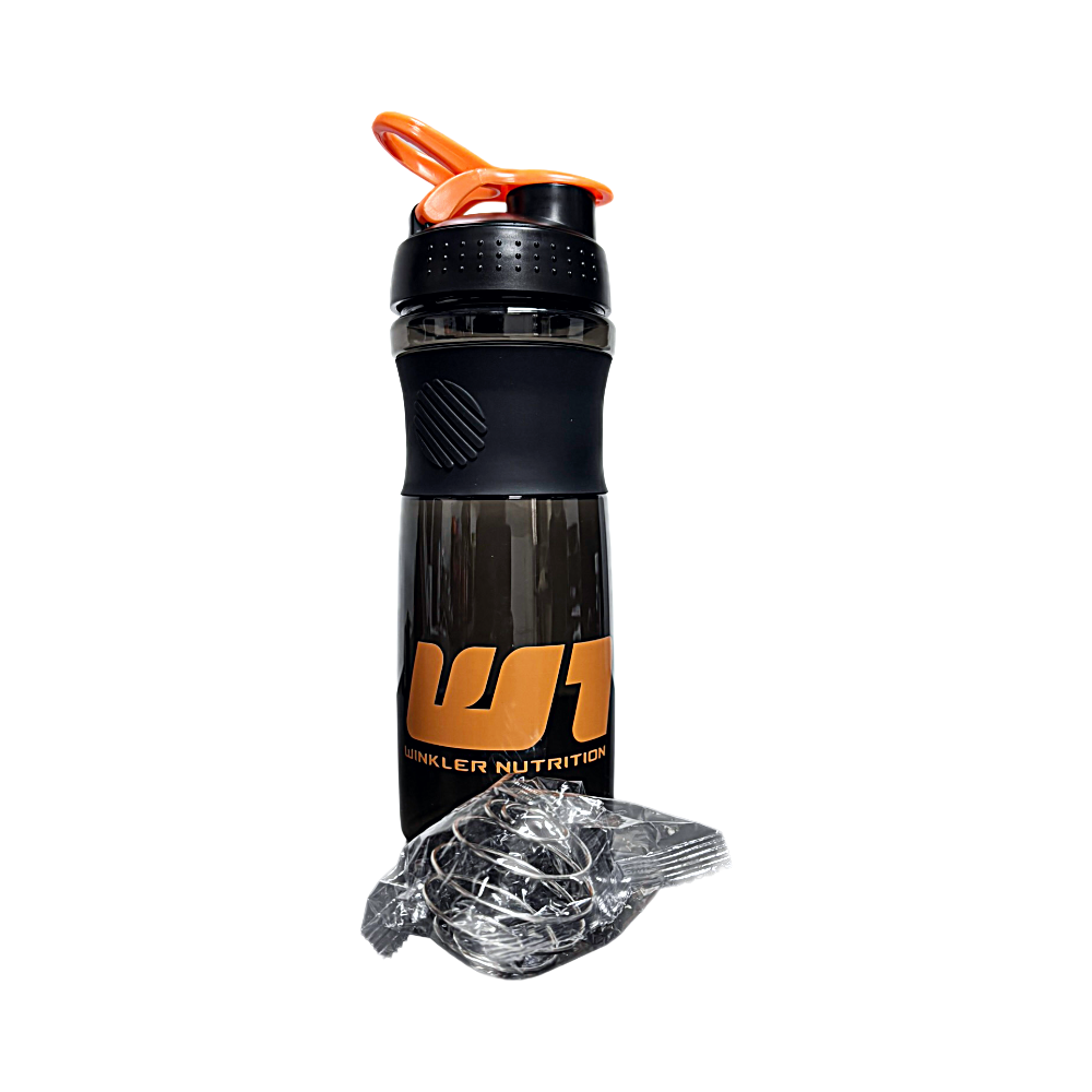 Shaker con goma + Bolilla anti-grumos Negro 700 ml