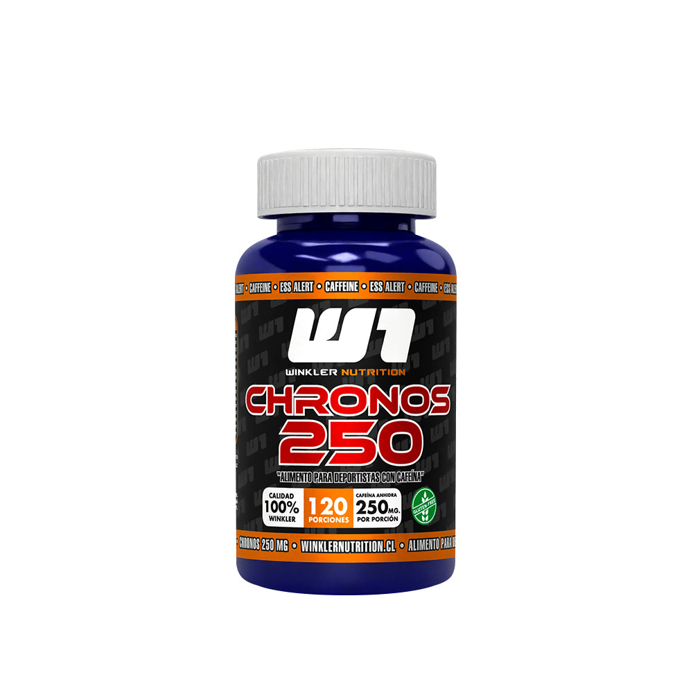Chronos 250 mg Cafeína 120 cápsulas - 120 porciones
