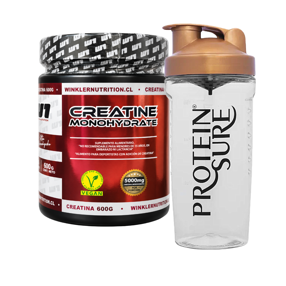 Pack Creatina Monohidrato 600 g + Shaker Protein Sure
