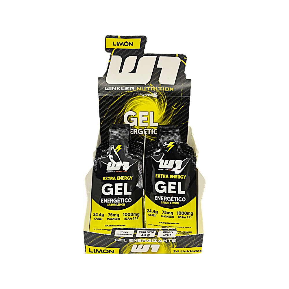 Pack 24 Gel Energético + Magnesio + BCAAs 30 grs