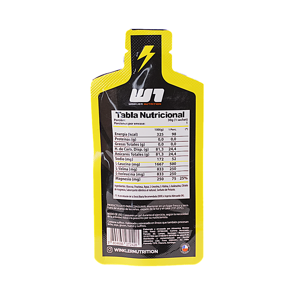 Gel Energético + BCAAs y Magnesio 30 g