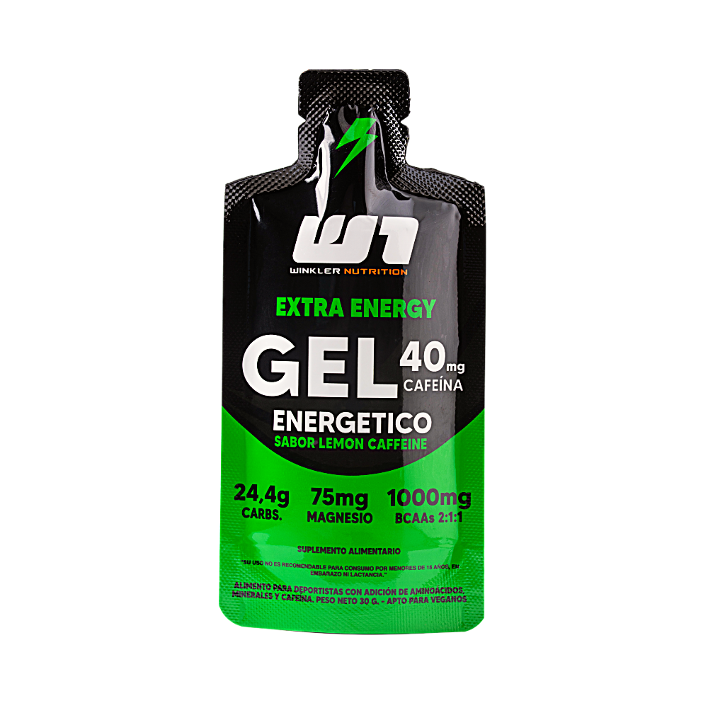 Gel Energético + Cafeína + Magnesio+ BCAAs 40 grs