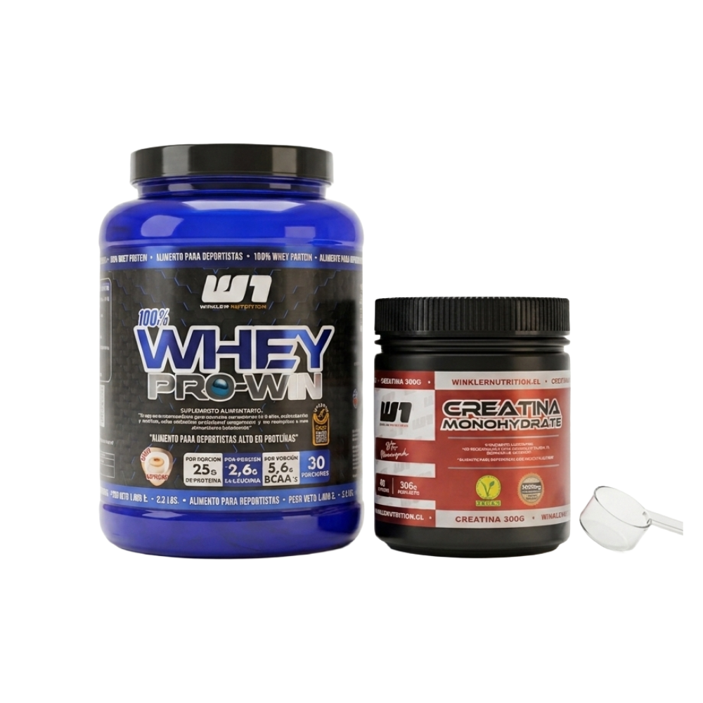 Pack Proteína Whey Pro Win 1 kg + Creatina 300 grs.