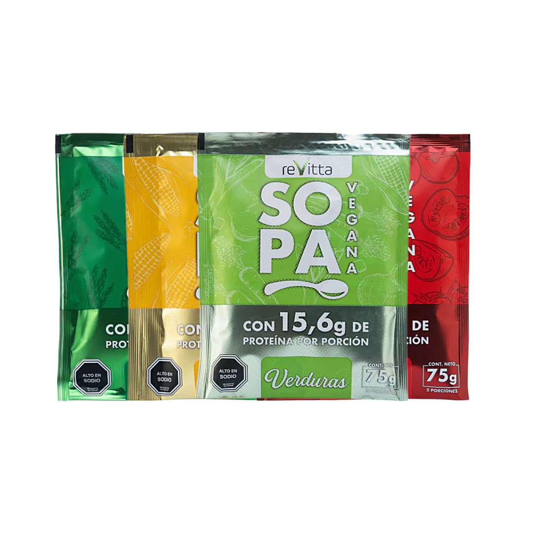 Pack 4 Sopas proteica 75 grs.